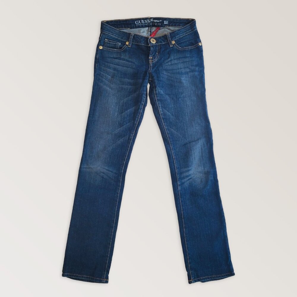 GUESS Denim Classic Low Rise Jeans, Y2K Curvy Jeans, Size 26